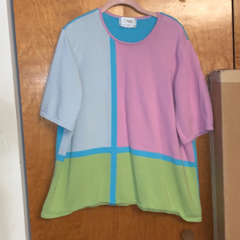 Casual Workstyles colorblock sweater, size 2X